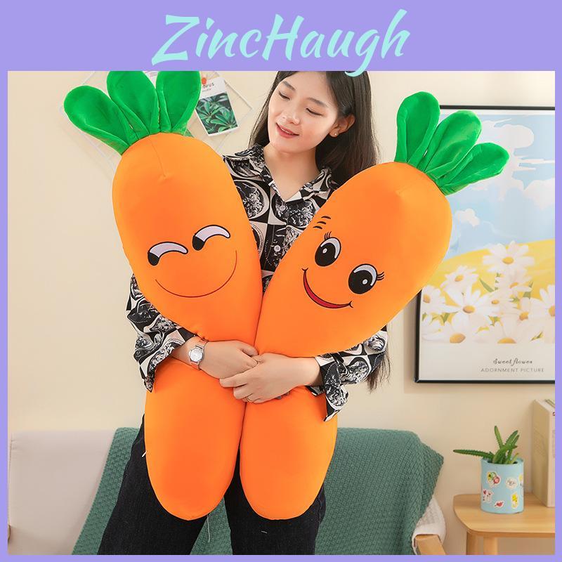 Charming Carrot Plush Pillow Snuggly Cuddle Doll Adorable Soft Bed Plushie