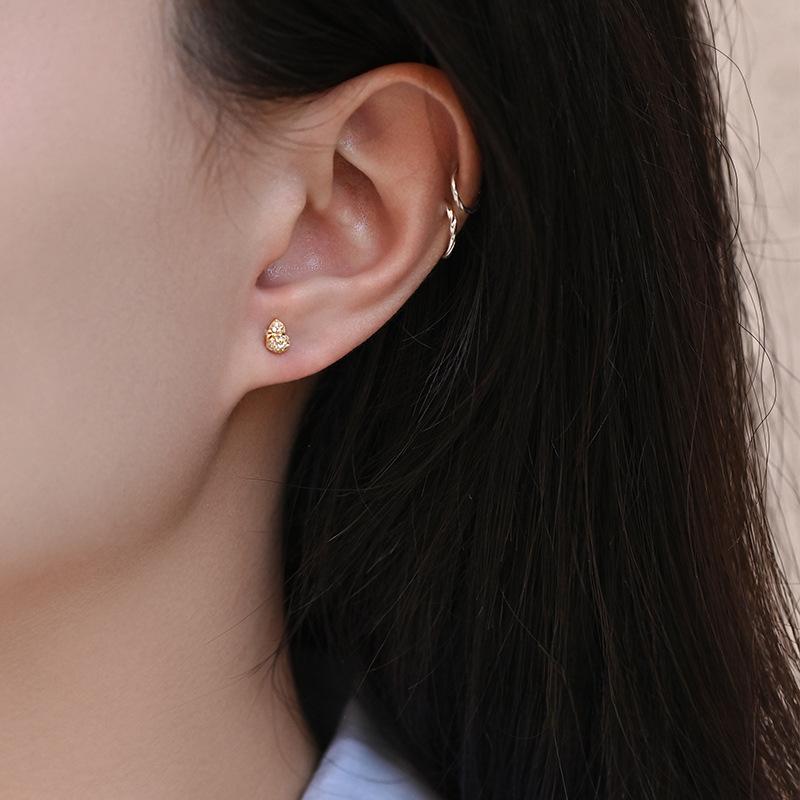 New Chinese Style Full-diamond Bow Gourd Earrings Light Luxury High-end