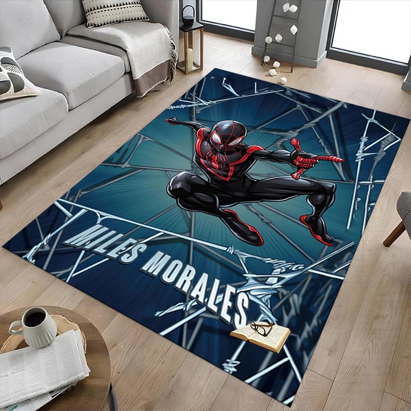 Spiderman Miles Morales Carpet For Playroom Bedroom Living Room Sofa Home Decorkids Game Area Rug Nonslip Floor Mat