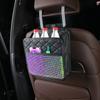 Crystal Car Seat Back Hanging Bag Auto Document Holder Multi-Pocket Bottle Bag Storage Box Organizer Travel Tidy Pouch Pocket