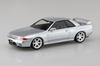 Aoshima Easy Snap Plastic Model No. 14CU-SS Nissan R32 Skyline GT-R Custom Wheels Spark Silver 1/32 Scale