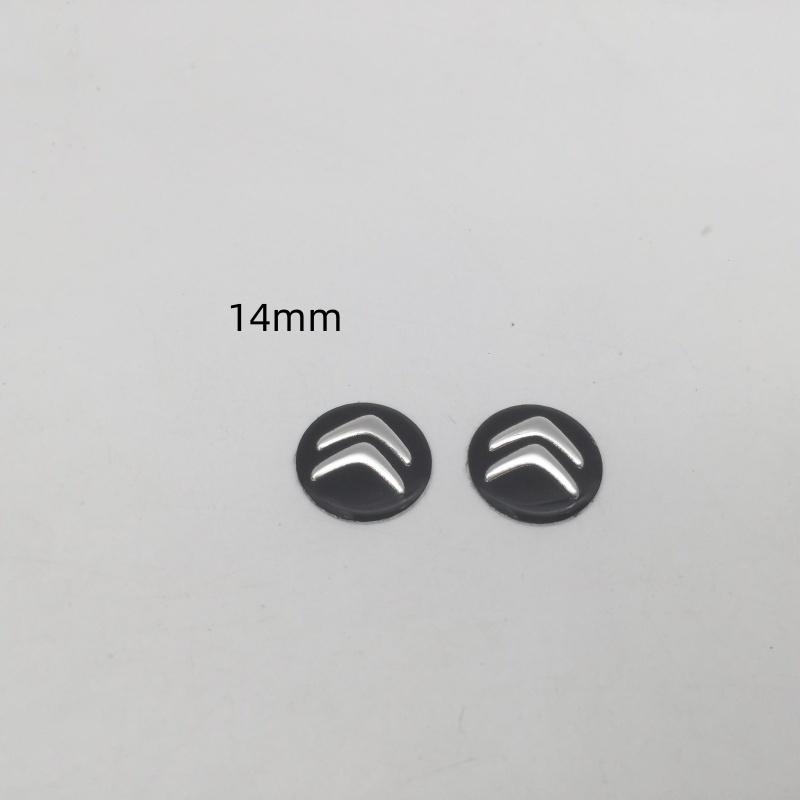 2pc 5pc 10pc 14mm 16mm For Citroen car key fob case Badge button Badge logo straight folding remote Keychain Replacement Sticker