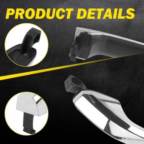 Car Outside Exterior Door Handle Front+Rear For 2014- GMC Sierra 1500 Base