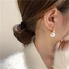 Cute Simulation Pearl Studs Hoop Earrings For Women Eardrop Minimalist Earrings Wedding Fashion Jewelry