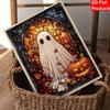 Halloween pearl painting art full pearl handmade diy ghost and pumpkin home decorations