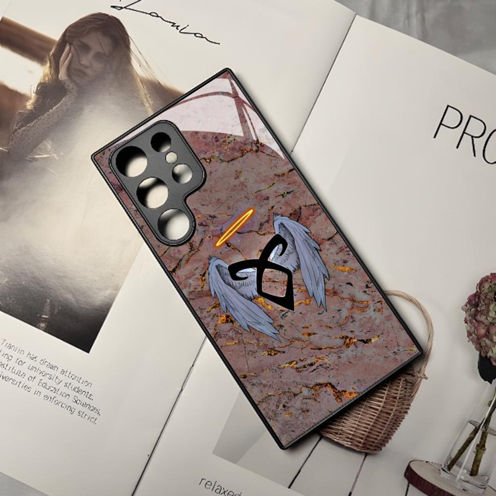 Чехол для телефона Shadowhunters для Samsung Galaxy S24 S23 S22 S20 A24 A54 S21 A34 A53 Note20 M54 Fe Ultra Plus Черный Стеклянный Чехол