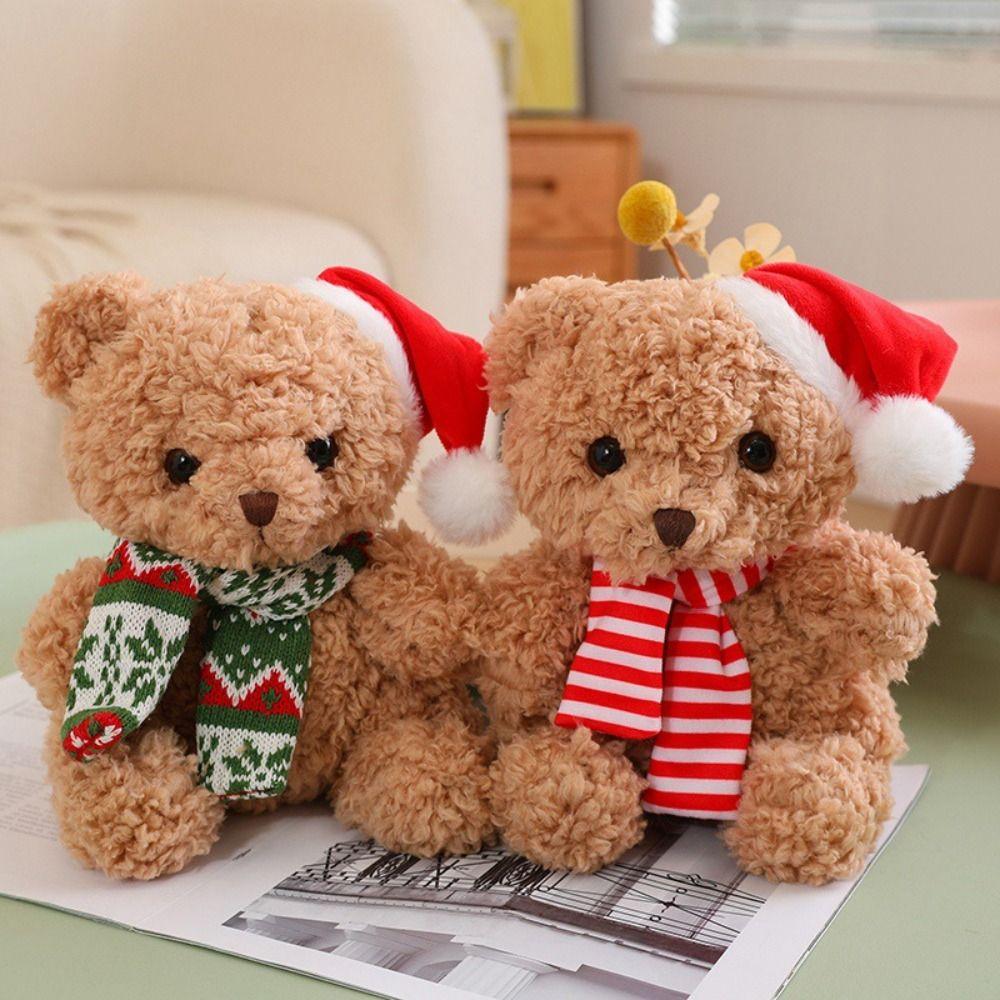 Soft Scarf Bear Kawaii Plush Toys Dress Up Bear Stuffed Doll  Party Supplies