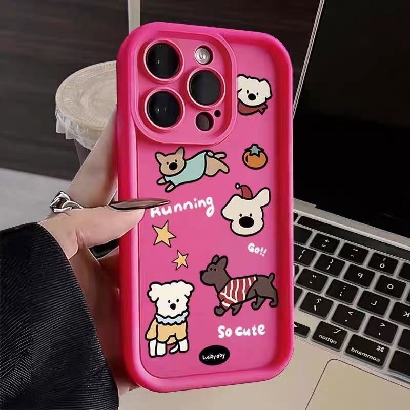 Милый и практичный чехол для мобильного телефона iphone16pro Apple 15 противоударный 14 мультяшный 13promax новый 12xr11