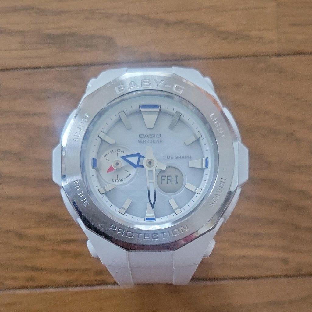 Б/у часы CASIO Baby-G BGA-225 Белые Ана-Цифровые с функцией графика приливов