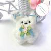 Cartoon Plush Bow Dog Keychain Plush Rabbit Car Keyring Doll Cartoon Bag Pendant Charm Decor Accessories Toy Kids Birthday Gift