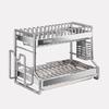 Modern 2-Tier 304 Stainless Steel Dish Drying Rack