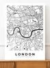 Плакат карта план города Лондон