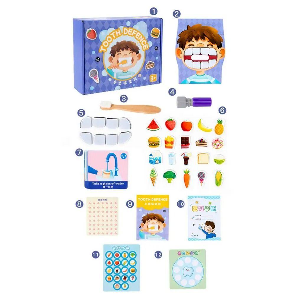 with Toothbrush Simulation Brushing Teeth Game Counting Tooth Defence Board Game Boys Girls