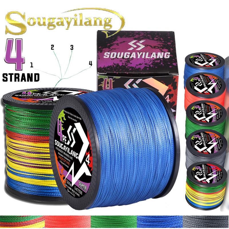 SOUGAYILANG Fishing Line 100M PE Braided Fishing Line 4 Stands Fishing Line Strong PE Braided Fishing Fishing Lines