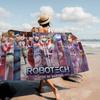 Мультяшное Микрофибровое Одеяло R-RobotechS Быстросохнущие Пляжные Полотенца Большого Размера с Принтом Супервпитывающее Полотенце-Одеяло для Бассейна