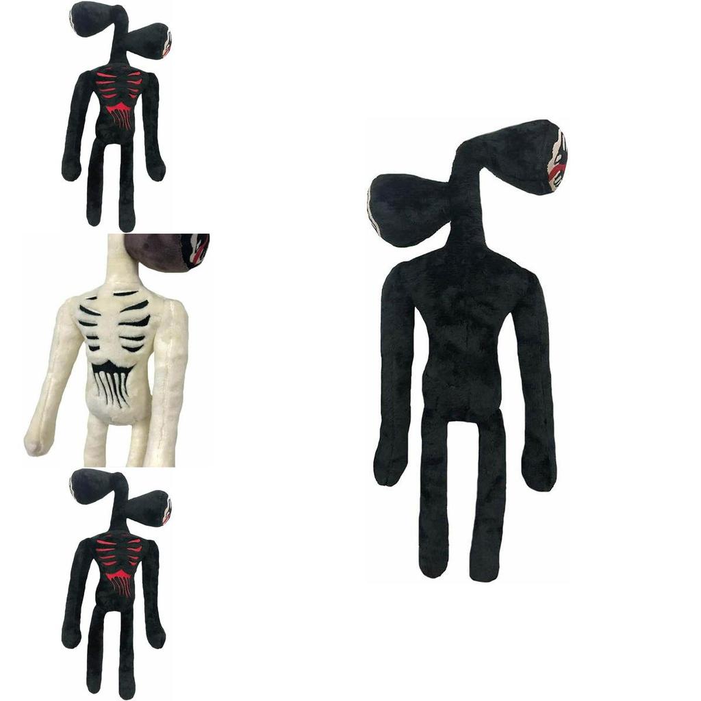 Мягкая плюшевая игрушка Сиреноголовый 15,7 дюйма, черно-белая, хоррор, набивная кукла для детей