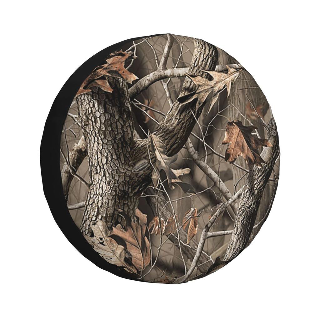 Custom Real Tree Camouflage Spare Tire Cover for CRV Camo 4WD 4x4 RV Car Wheel Protector 14" 15" 16" 17" Inch