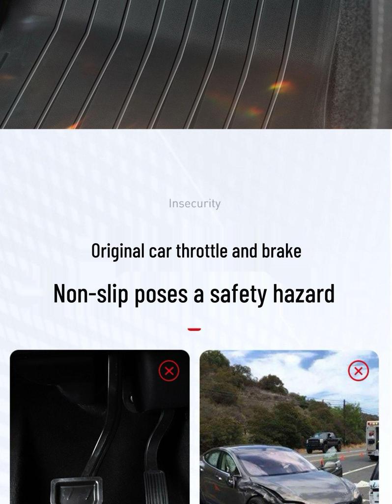 Tesla Model 3 YL Anti-slip Pedal Covers - Metal Accelerator & Brake Accessories