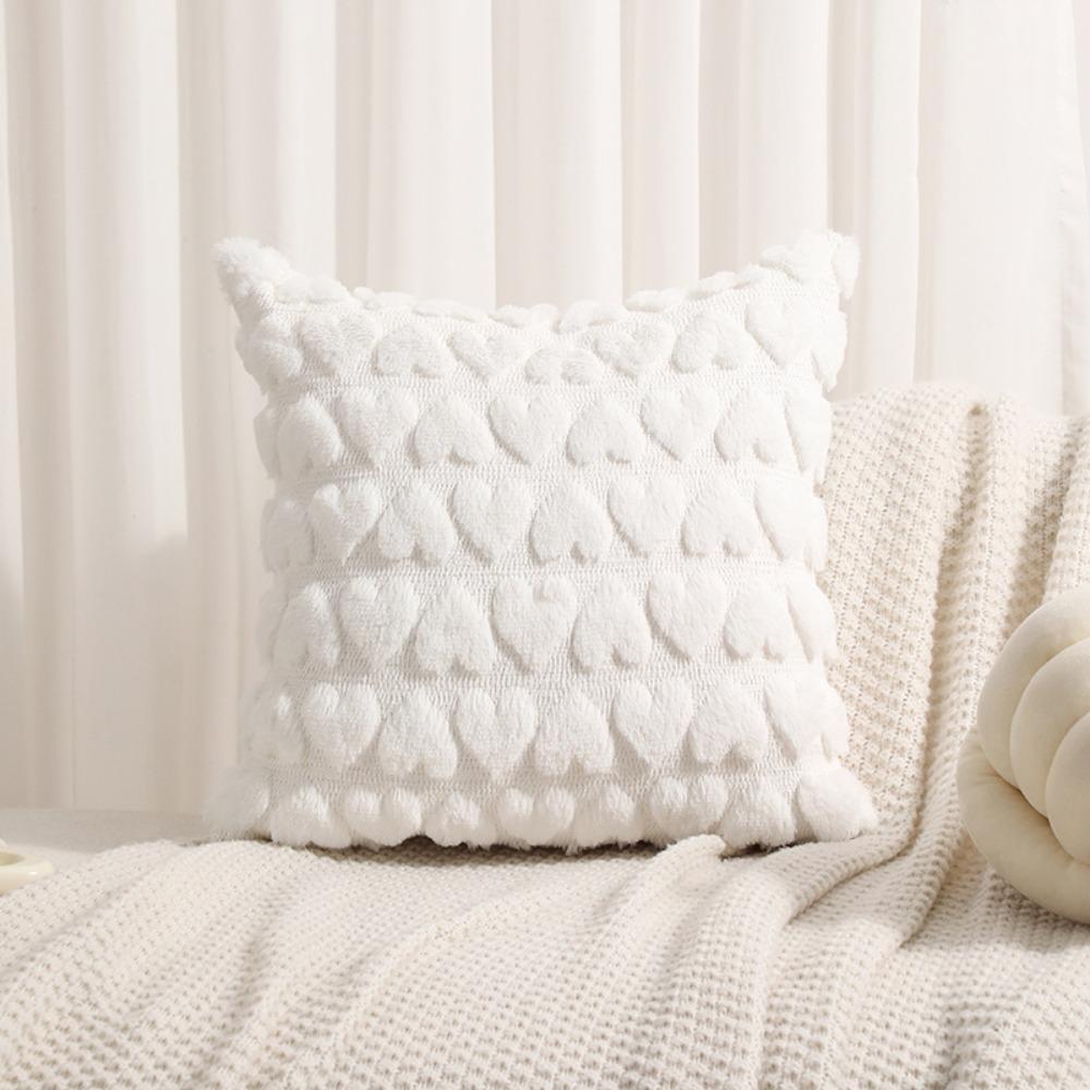 Fluffy Plush Pillow Covers Super Soft Decorative Pillowcase Cushion Cover for Valentines Day