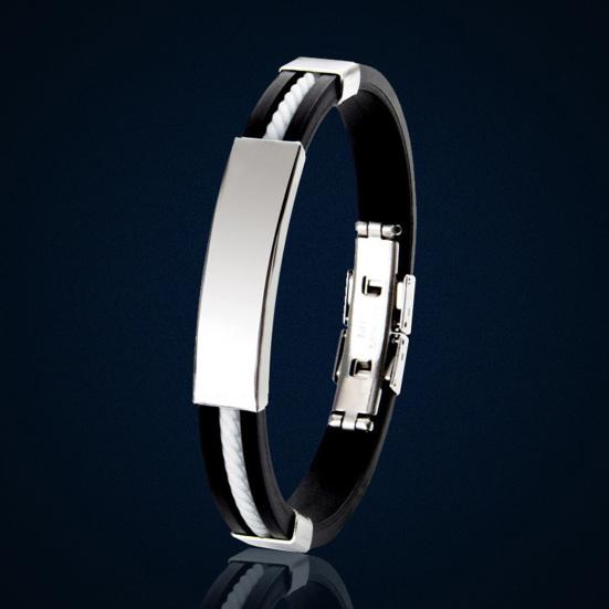 Стильный мужской браслет с регулируемой пряжкой, гипоаллергенная повседневная одежда