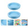 2 Pcs Sandbox Inflatable Child Toy Toys Portable Pool Tray Plastic Fishing Game