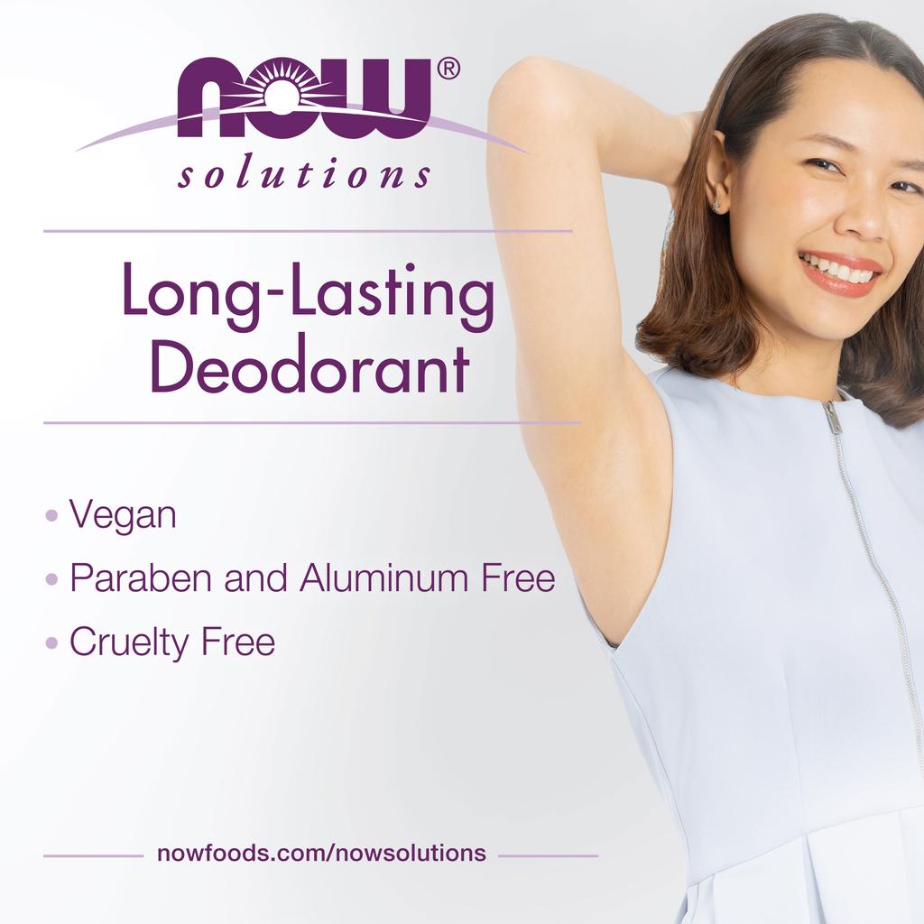 Now Foods Solutions, Стойкий дезодорант-стик, Освежающая лаванда, 2,2 унции (62 г)