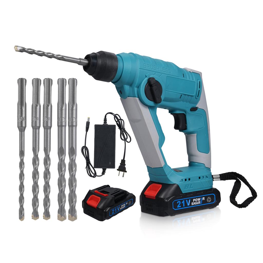 21 В электрический молоток бесщеточный 2.0 Дж молоток беспроводной электрический тяжелый отбойный молоток точный запуск