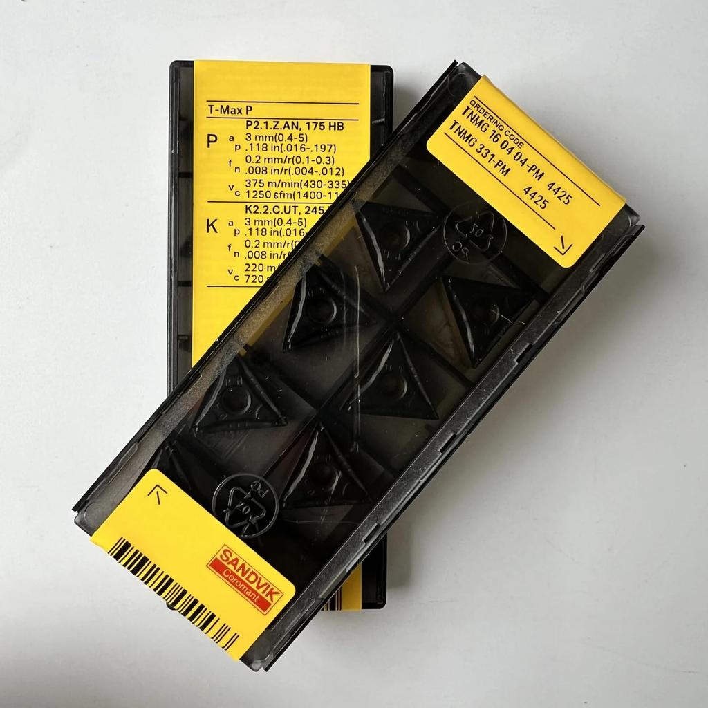 Original Sandvik / TNMG160404-PM 4425 / CNC Lathe Carbide Blade 10 Pcs