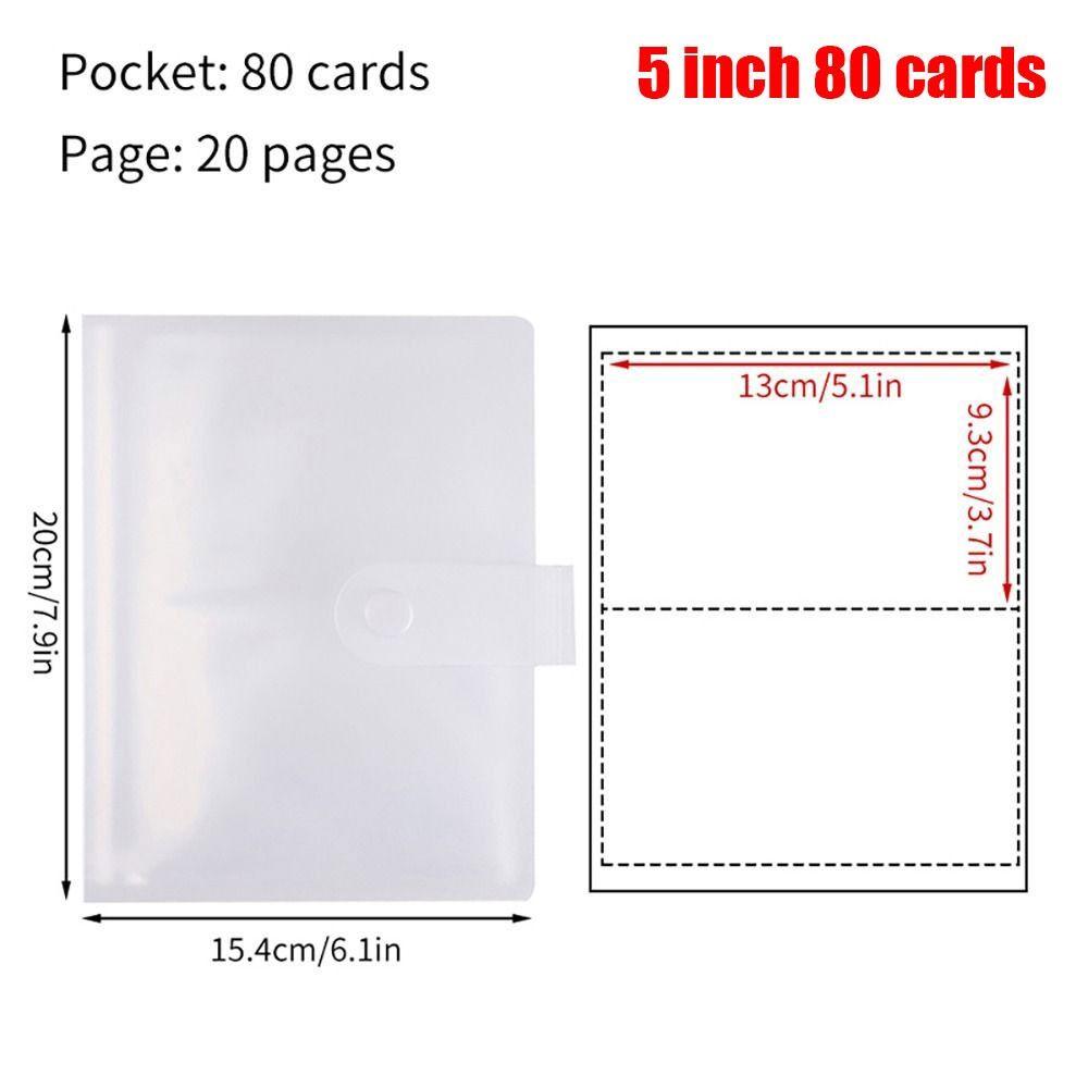 1Pcs New Collect Book Photo Album 80/160 Slots PVC Picture Card Holder Transparent 3/4/5/6/7 Inch Photocard Holder Idol Star