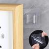 Double Sided Adhesive Wall Hooks Hanger Strong Invisible Traceless Snap Hook Kitchen Bathroom Storage Hooks Plug Socket Holders