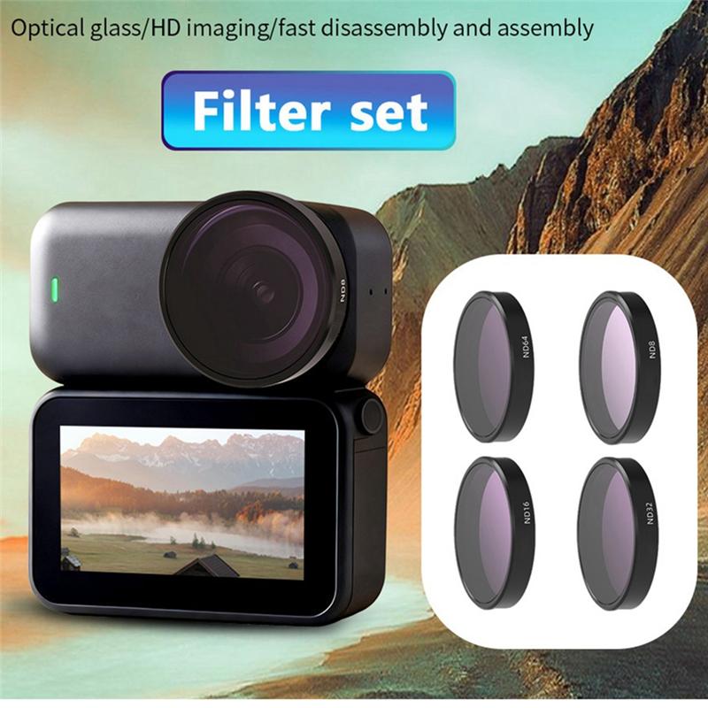 ABUO-ND8/ND16/ND32/ND64 Filter Set For Djl Osmo Nano Camera Lens Filters Anti-Glare & Scratch Neutral Density Filter