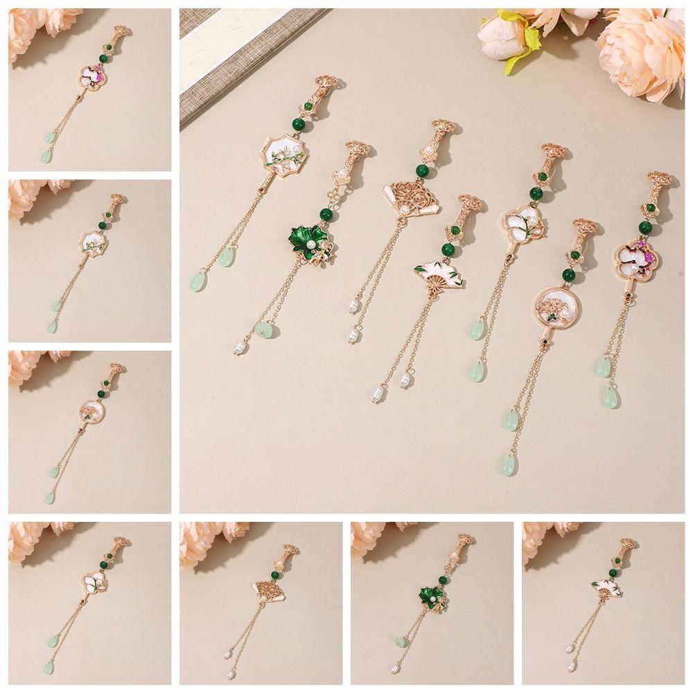 Long Tassel Chinese Style Brooch Electroplating Retro Lotus Brooch  Party Jewelry