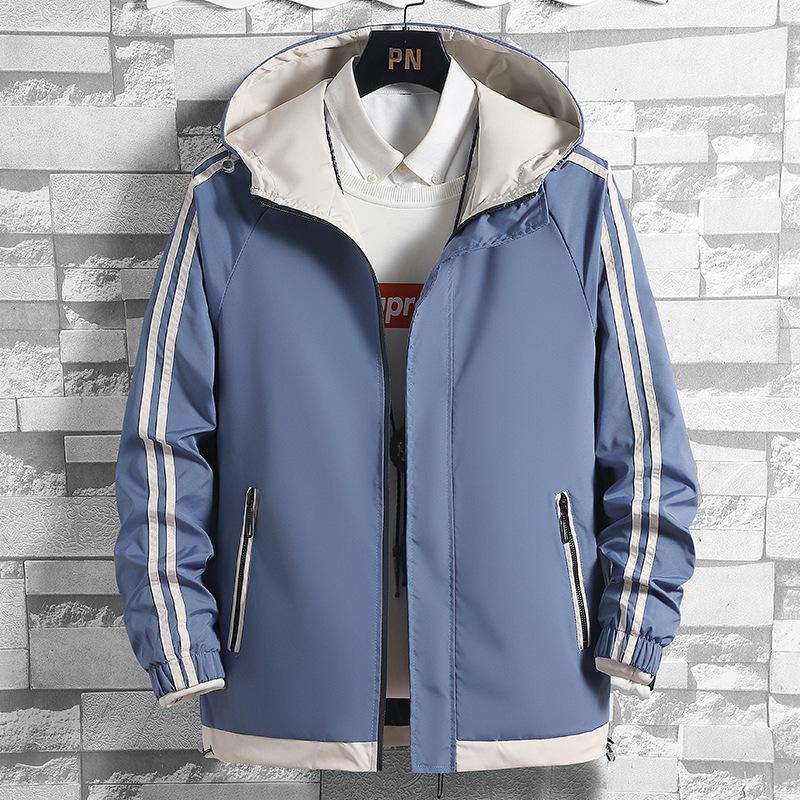 Jacket Men Lightweight Men Streetwear Thin Casual Men Coats Stand Collar Zip Up Jacket