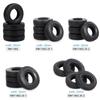 4Pcs 85mm Rubber Tyres Wheel Tires 25mm Width with Sponge Compatible for 1:14 Tamiya Tractor Trucks