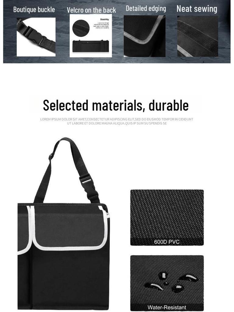 Складная многофункциональная сумка для хранения вещей в багажнике автомобиля и на заднем сиденье