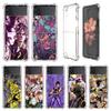 Jojo 'S Bizarre Adventure Character Anime Case For Samsung Galaxy Z Flip 3 4 5g Funda Z Flip3 Clear Pc Shockproof Phone Shell