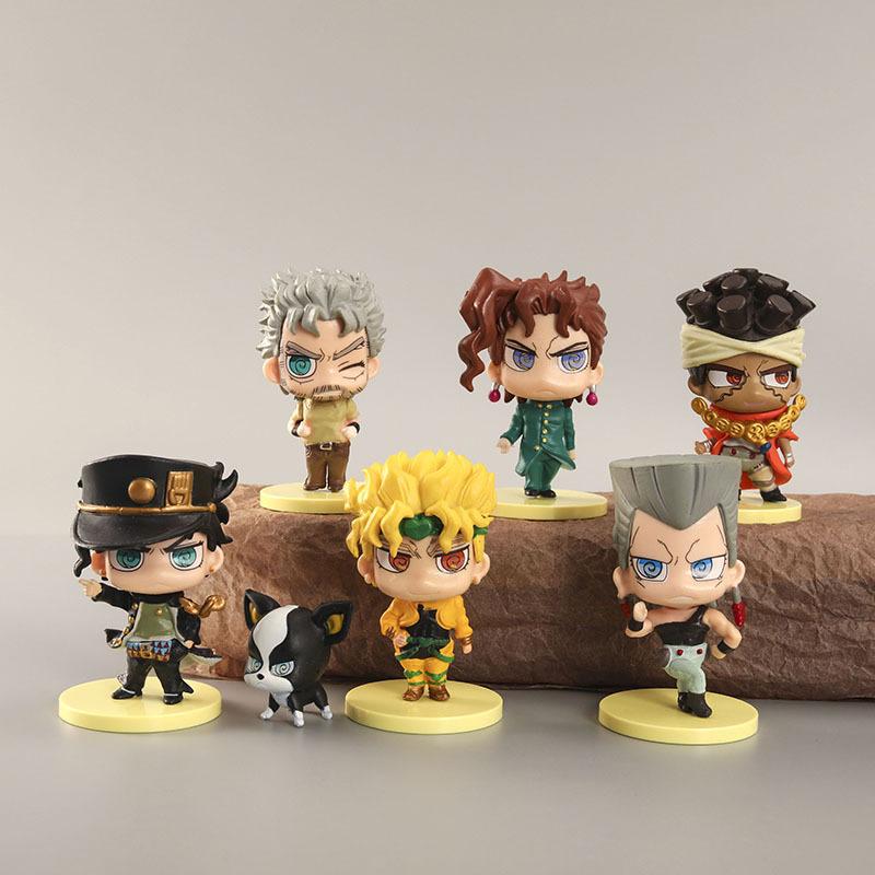 Прочный Набор из 5 Фигурок Аниме JoJo's Bizarre Adventure Куджо Джотаро Звездный Платинум Игги Польнарефф Какёин Тэнмэй Фигурка Действия Модель Кукла для Детей