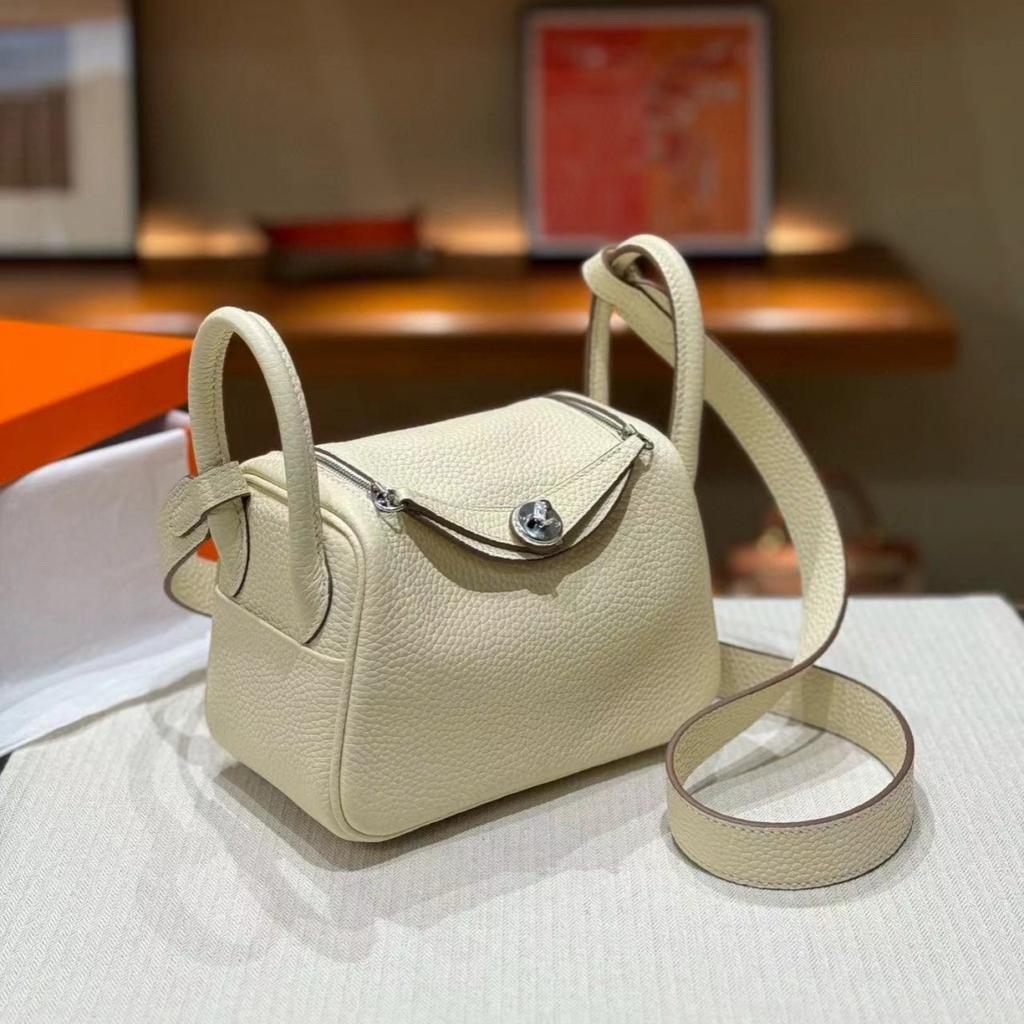 TC Top Layer Cowhide Leather Luxury Women's Bag New Style Single Compartment Retro Doctor's Bag Wooden Handle Bag 100 Styles Women's Bag