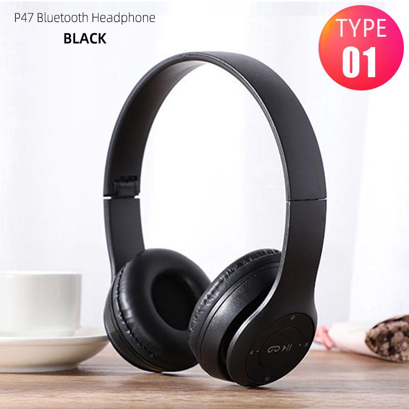 Беспроводные наушники P47 Bluetooth 5.0 Складные HIFI Стерео Бас для Музыки Игр Детские Девочка Наушники для iPhone XiaoMi
