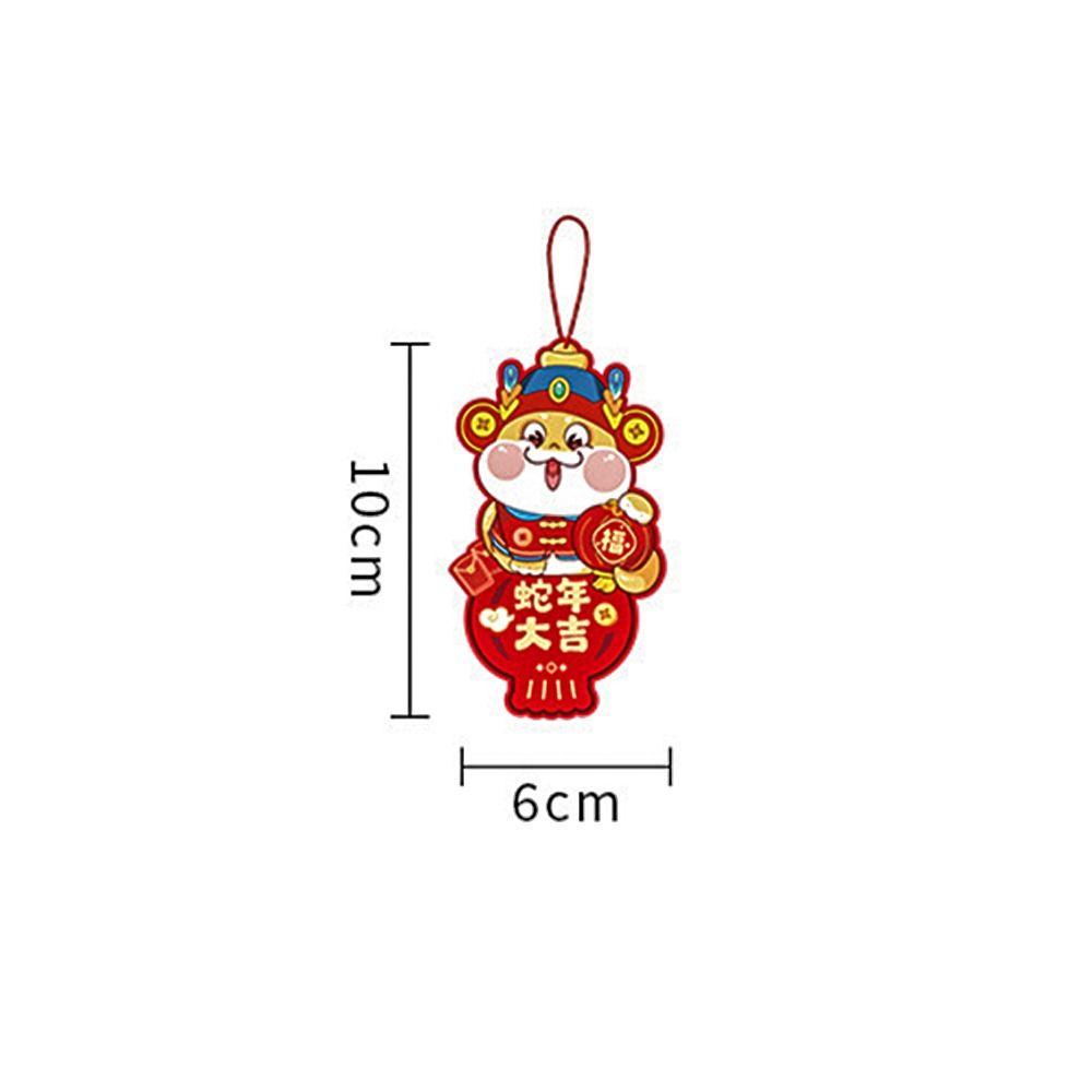 16/30pcs Mini Lantern New Year Greeting Card Snake Year Plant Hang Tag 2025 Spring Festival