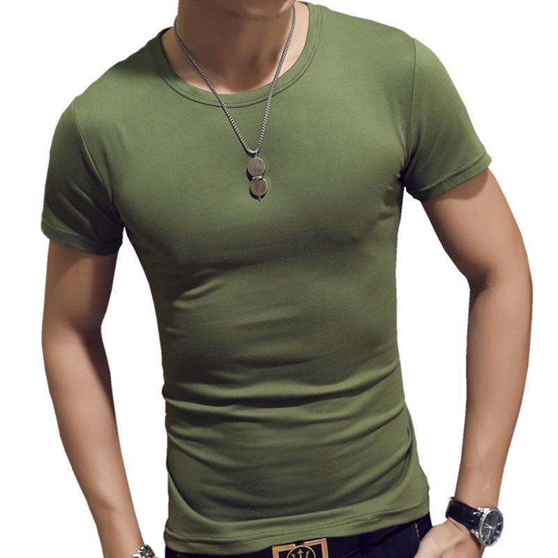 Slim Fit T-Shirt for Men Short Sleeve V Neck T-Shirt Casual Summer Classic Basic Tee Top