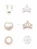 1PCS Shoes Charms Designer Shoe Charm Bling Rhinestone Girl Crystal Diamond Gem Decoration Metal Pearl Crown Shoe Accessories