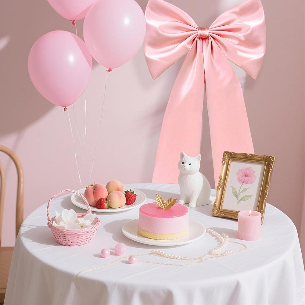 Кокетливый большой атласный бант для украшения стены, фон для вечеринки по случаю дня рождения