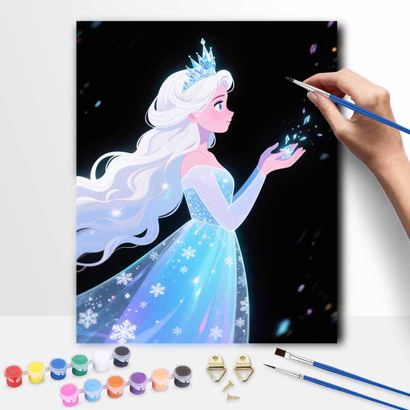 Disney Ледяная королева масляная живопись ручная роспись раскраска живопись ручная работа DIY домашний декор подарок