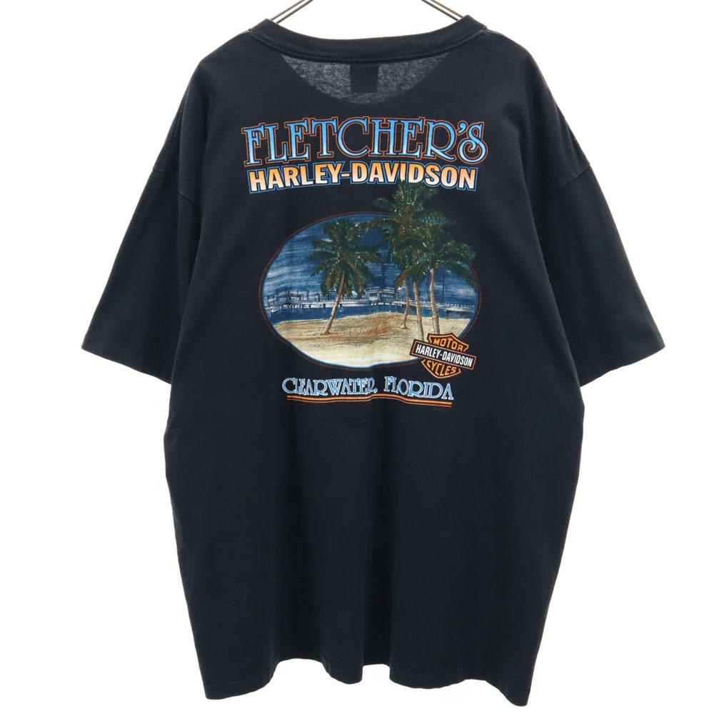 HARLEY DAVIDSON 90s Print Short sleeve Single stitch T-shirt Men's Used