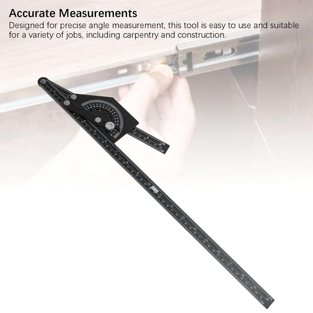 Угломер-транспортир от 0 до 180 градусов из нержавеющей стали, инструмент для измерения угла для деревообработки и строительства