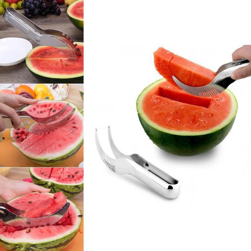Watermelon Slicer Cutter Knife Server Corer Scoop Stainless Steel Tool Carve
