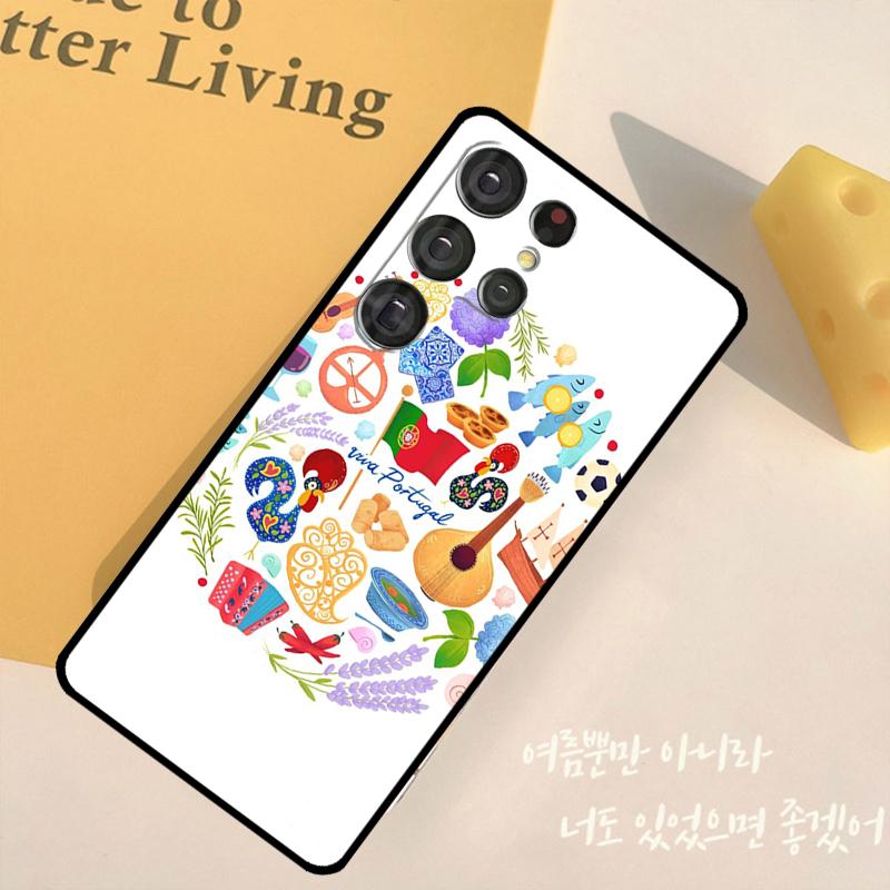 Viva Portugal Portuguese Symbols Case For Samsung Galaxy S23 S20 FE S21 Ultra S8 S9 S10 Note 10 Plus Note 20 S22 Ultra Cover