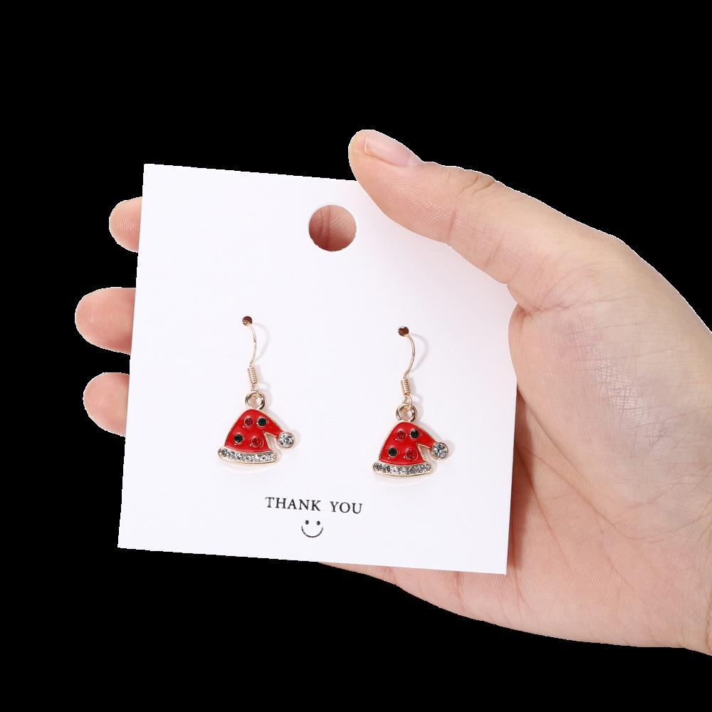 Европейские и американские рождественские серьги-трости с дизайном снежинок и Санты