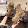 High Heels Women Ankle Boots Fashion Platform Suede Shoes Sport Winter Short Boots 2025 Designer Dress Botas Mujer De Zapatos
